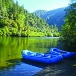 Rafts in the morning on the Middle Fork American River.