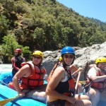 Smiling paddlers on the Middle Fork American River!