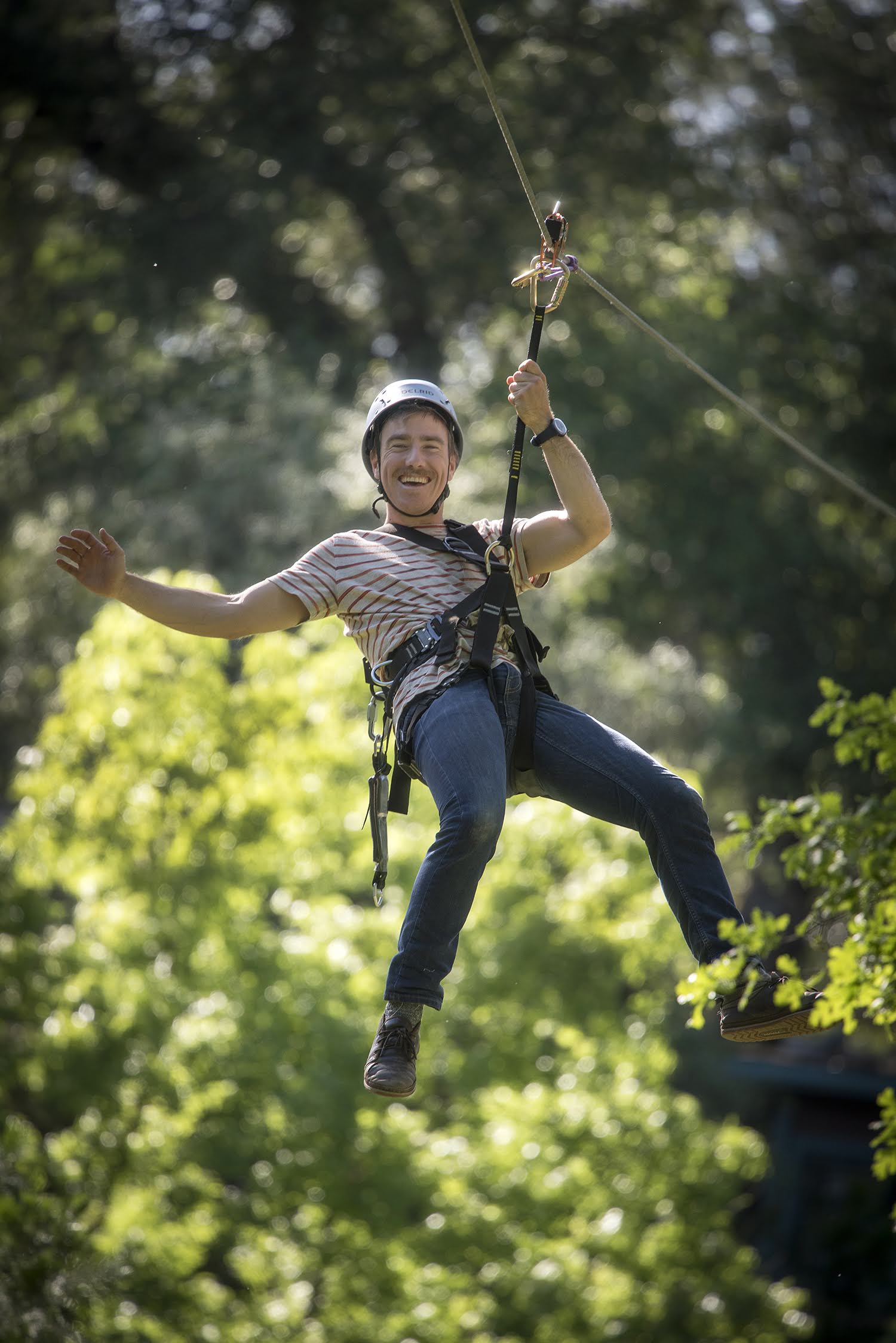Ziplining At Mother Lode River Center