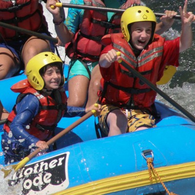 family rafting fun